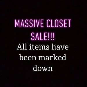 huge sale on items in closet!!